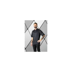 Veste de cuisine manches courtes Benak maille 37.5 noir T5