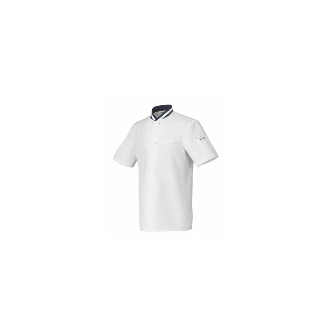 Veste manches courtes Hylo polycoton blanc/marine - taille 1