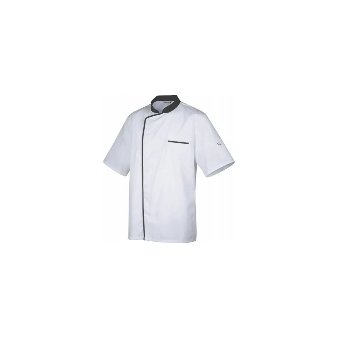 Veste polycoton manches courtes Energy blanc et noir T4